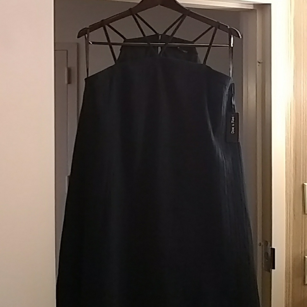 Doe & Rae Black Oversized Sleeveless Dress